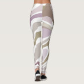 大理石イニシャルかわいい赤面ピンクのローズ金ゴールド白 レギンス (裏面)