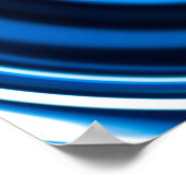 大理石インクカラフル。青い大理石パターンテクスチャa ポスター (角)