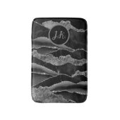 大理石イングレーホワイト&金ゴールド浴室 バスマット (正面縦)