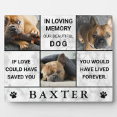 大理石インスタ写真コラージュメモリアルペットキープセイク フォトプラーク (正面)