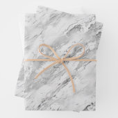 大理石インプレッション威厳のあるグレー ラッピングペーパーシート (インサイチュ)