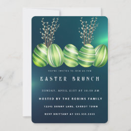 大理石イースターカワイエッグス招待状 招待状