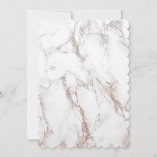 大理石イースターブランチの上のピンクと紫のマグノリア 招待状 (裏面)