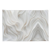 大理石ウェーブ抽象芸術ホワイトミニマリスト枕ケース 枕カバー (裏面-右)