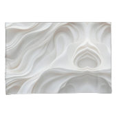 大理石ウェーブ抽象芸術ホワイトミニマリスト枕ケース 枕カバー (正面右)