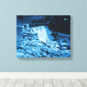 大理石ウォーターダム抽象芸術ブルー キャンバスプリント (インサイチュ (ウッドフロア))