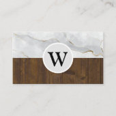大理石ウッド |モノグラム 名刺 (正面)