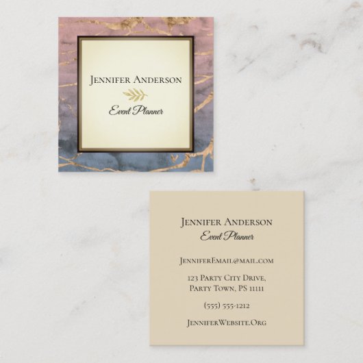 大理石エグゼクティブ スクエア名刺 (正面/裏面)