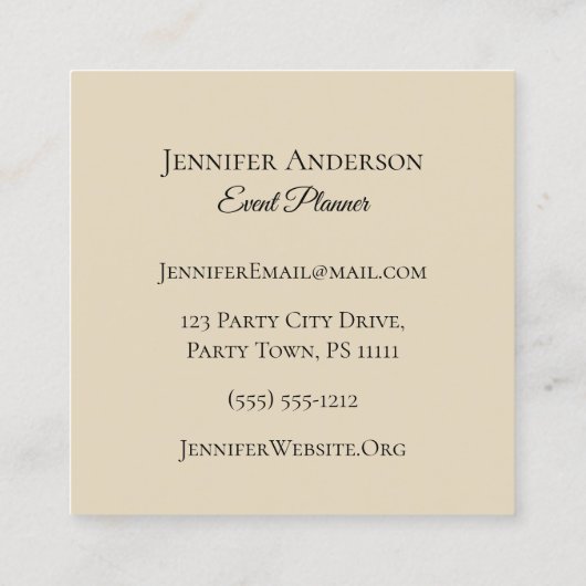 大理石エグゼクティブ スクエア名刺 (裏面)