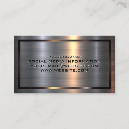 大理石エステ実在ートロゴ |金属ブラシ 名刺 (裏面)