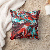 大理石エブルカラフルアクリル注入パターンバック クッション (ブランケット)