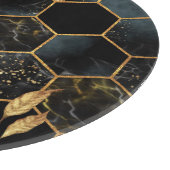 大理石エレガントおよび金ゴールド:抽象芸術六角テクスチャ カッティングボード (角)