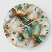 大理石エレガントとフローラの壁時計 ラージ壁時計 (正面)