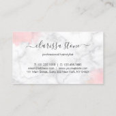 大理石エレガントと金ゴールドばさみ 名刺 (裏面)