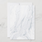 大理石エレガントと金ゴールド結婚の 招待状 (裏面)