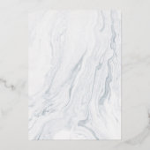 大理石エレガントと金ゴールド結婚の 箔招待状 (裏面)