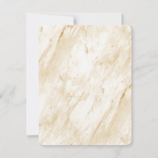 大理石エレガントのバックフォト付き金ゴールドタイポグラフィ セーブザデート (裏面)