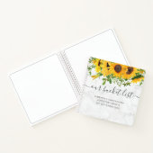 大理石エレガントひまわり私たちのバケットリストカップル ノートブック (内部)