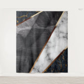 大理石エレガントコラージパターン タペストリー (正面)