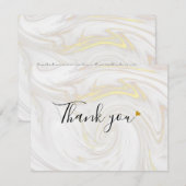 大理石エレガントスクリプト サンキューカード (正面/裏面)