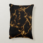 大理石エレガントスタイル3 – 黒金ゴールド アクセントクッション (裏面(縦))