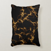 大理石エレガントスタイル3 – 黒金ゴールド アクセントクッション (正面(垂直))