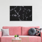 大理石エレガントスタイル4 – 白黒 キャンバスプリント (インサイチュ (リビング))
