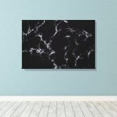 大理石エレガントスタイル4 – 白黒 キャンバスプリント (インサイチュ (ウッドフロア))