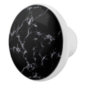 大理石エレガントスタイル4 -白黒 セラミックノブ (右)