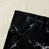 大理石エレガントスタイル4 -白黒 ビーチタオル (インサイチュ)