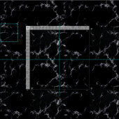 大理石エレガントスタイル4 -白黒 ファブリック (タイル)