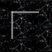 大理石エレガントスタイル4 – 白黒 ファブリック (タイル)