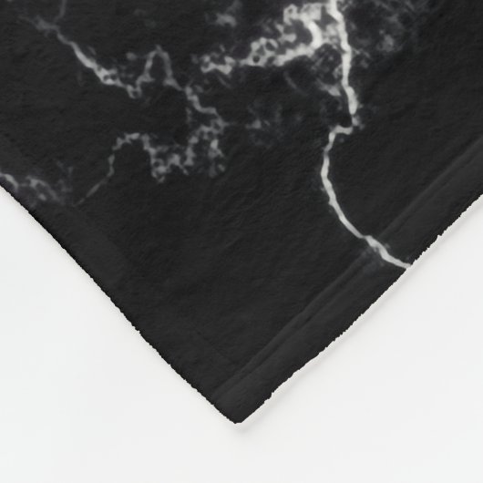 大理石エレガントスタイル4 – 白黒 フリースブランケット (角)