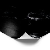 大理石エレガントスタイル4 – 白黒 ポスター (コーナー)