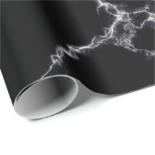 大理石エレガントスタイル4 – 白黒 ラッピングペーパー (ロールコーナー)