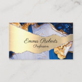 大理石エレガントタイポグラフィティール(緑がかった色)アゲート名刺 名刺 (正面)