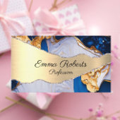 大理石エレガントタイポグラフィティール(緑がかった色)アゲート名刺 名刺