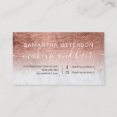 大理石エレガントタイポグラフィバラ金ゴールドグラデーション箔 ロイヤリティカード (裏面)