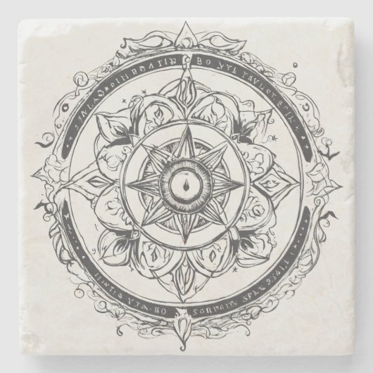 「大理石エレガントデザイン：任意のSに対するタイムレス美しい ストーンコースター (正面)