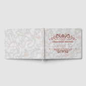 大理石エレガントバラ金ゴールドスウィート16誕生日 ゲストブック (全面)