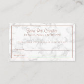 大理石エレガントバラ金ゴールドモダン 紹介カード (裏面)