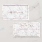 大理石エレガントバラ金ゴールドモダン 紹介カード (正面/裏面)