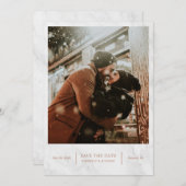 大理石エレガントバラ金ゴールド日付カードの保存 招待状 (正面/裏面)