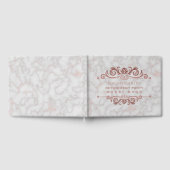 大理石エレガントバラ金ゴールド退職パーティー ゲストブック (全面)