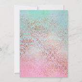 大理石エレガントビクトリアン誕生日 招待状 (裏面)