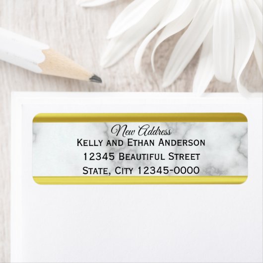 大理石エレガントフェイク新アドレスの移行案内 ラベル (インサイチュ)