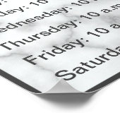 大理石エレガントフェイク運転時間 ポスター (角)