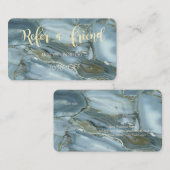 大理石エレガントモダンテクスチャ紹介カード 紹介カード (正面/裏面)