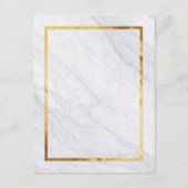 大理石エレガントモダン金ゴールド結婚の挿入カード エンクロージャーカード (裏面)