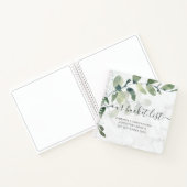 大理石エレガントユーカリ私たちのバケットリストカップル ノートブック (内部)